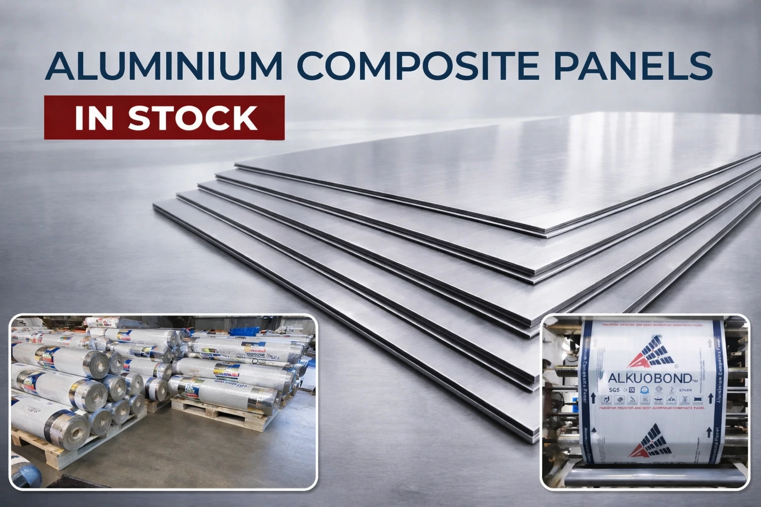 Aluminium composite panels in stock